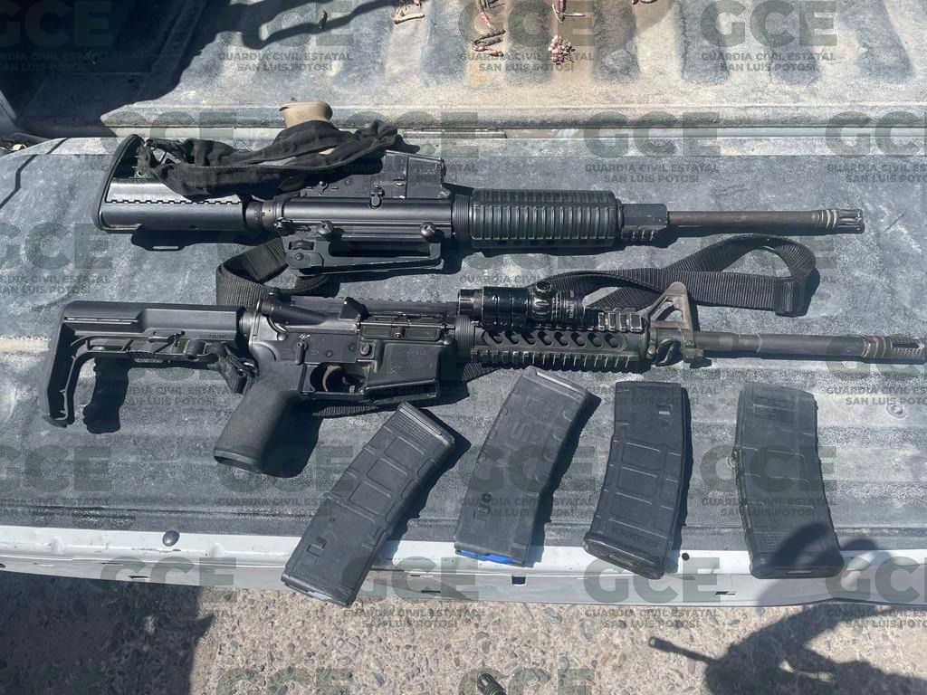 Guardia Civil Estatal asegura armamento y vehículo de presunto grupo delictivo en Charcas