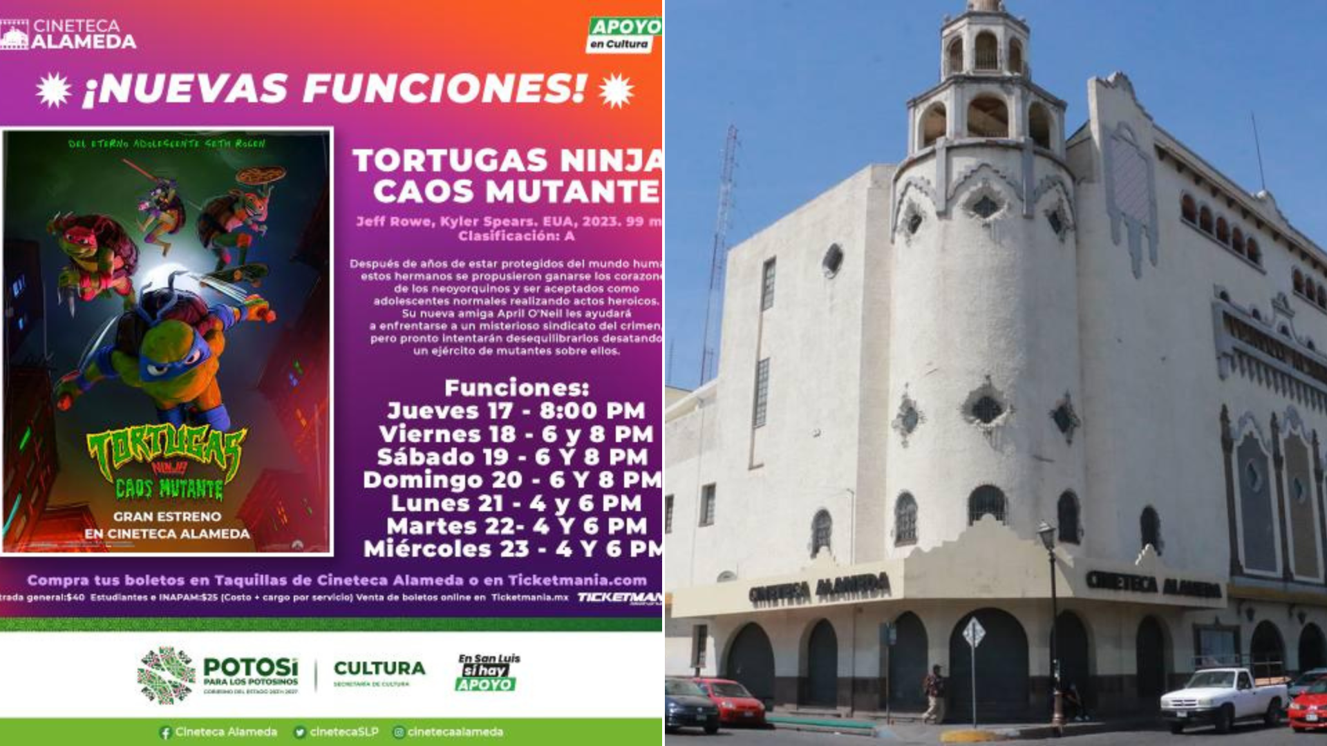Continúa el ciclo gratuito de las Tortugas Ninja en Cineteca Alameda