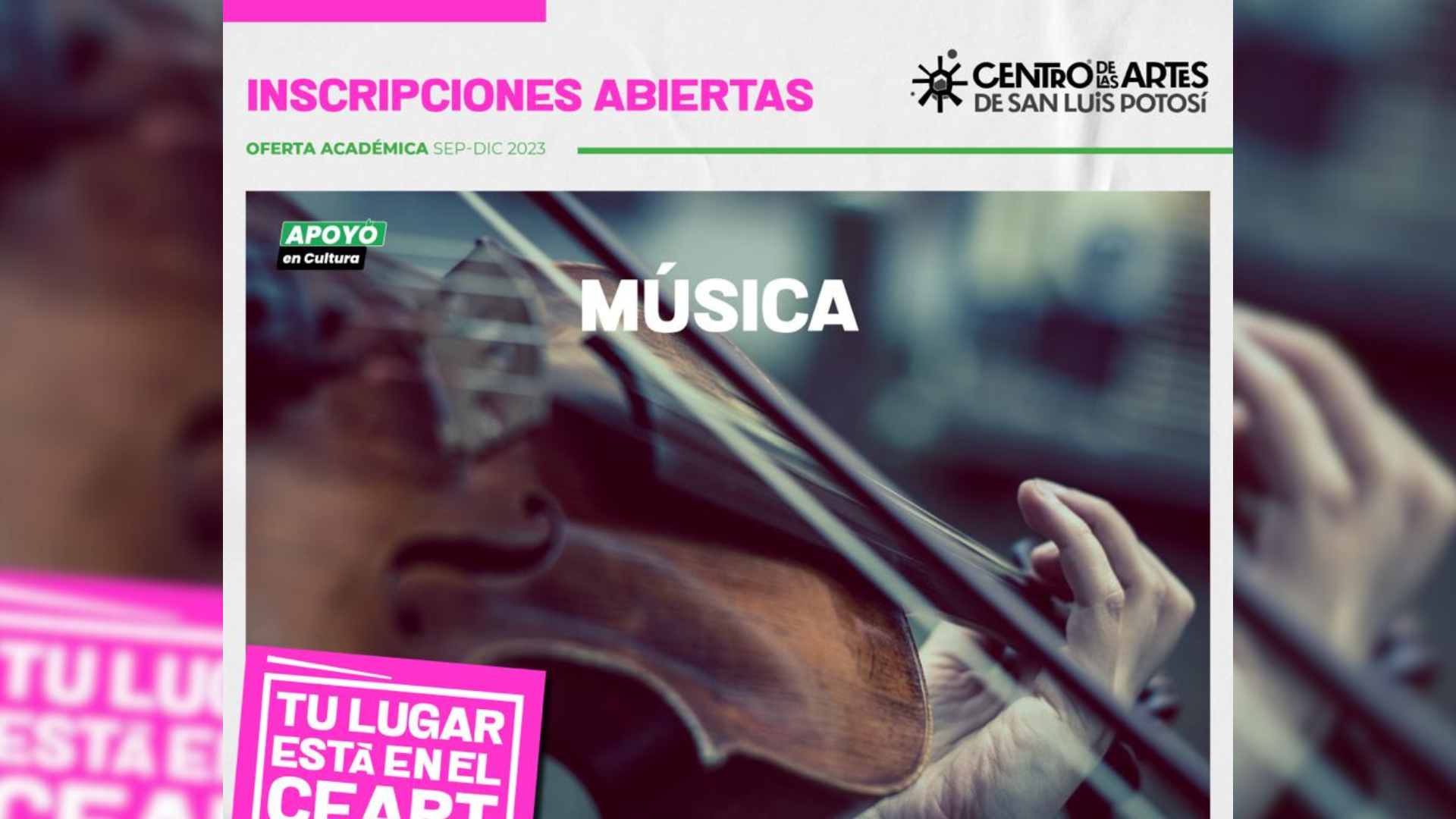 Para todas y todos, amplio programa de formación musical en el Centro de las Artes