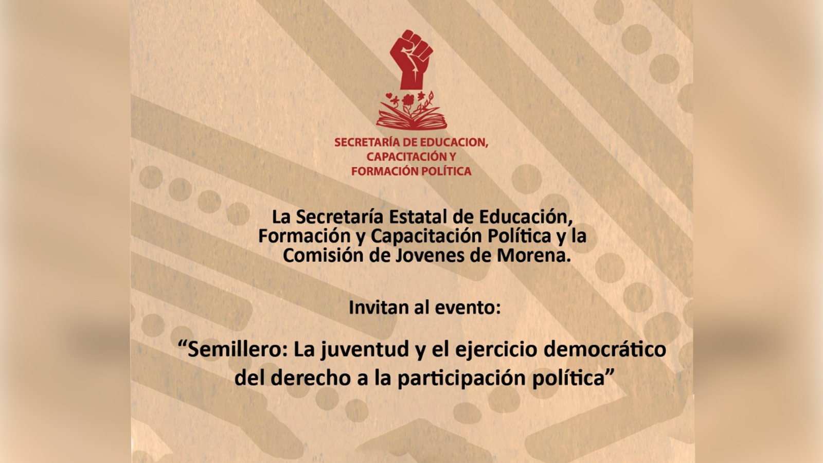 Morena SLP invita a las juventudes al Taller de Formación Política en San Luis Potosí