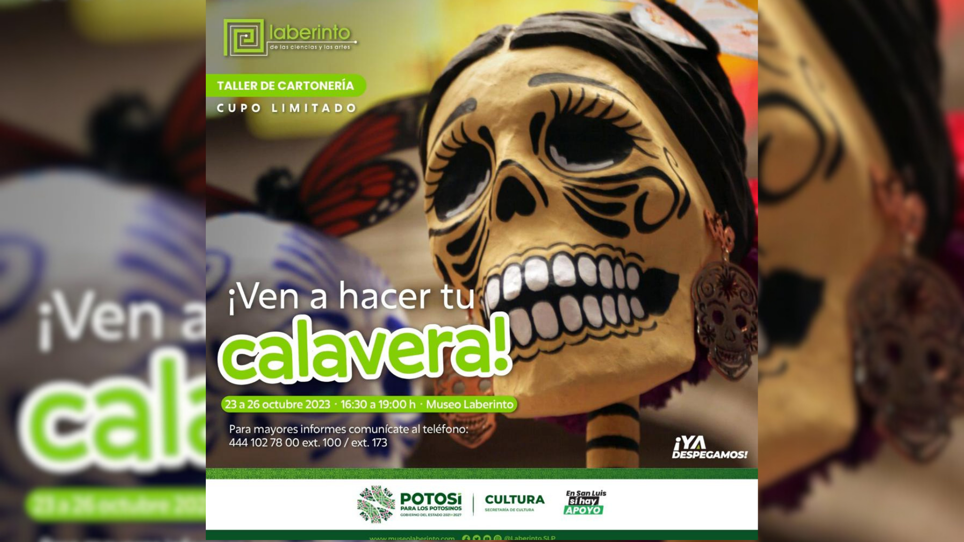 Arma tu calavera en el taller de cartonería del Laberinto