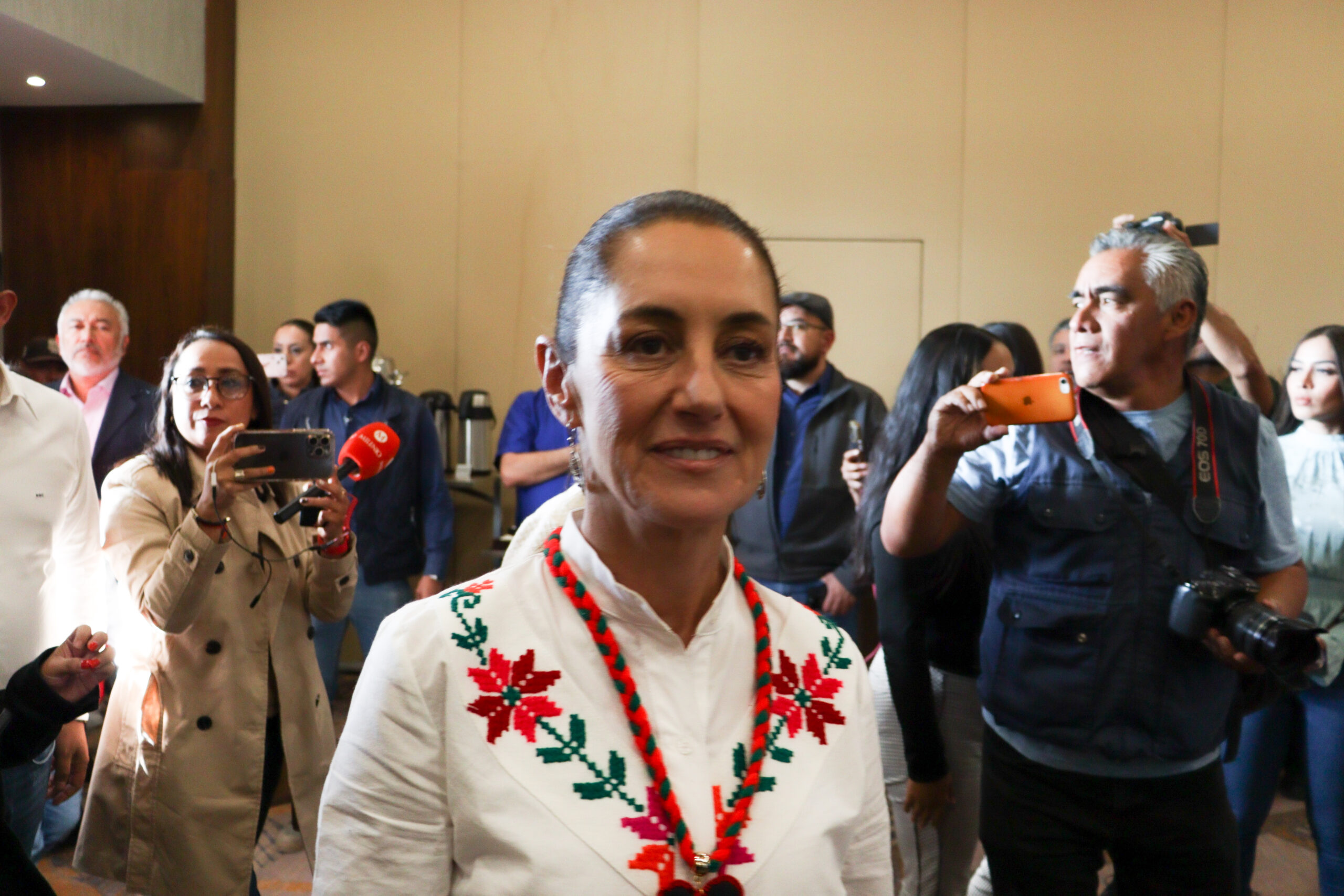 La doctora Claudia Sheinbaum aclara que aun no hay alianza de Morena, Partido Verde y Partido del Trabajo en San Luis Potosí