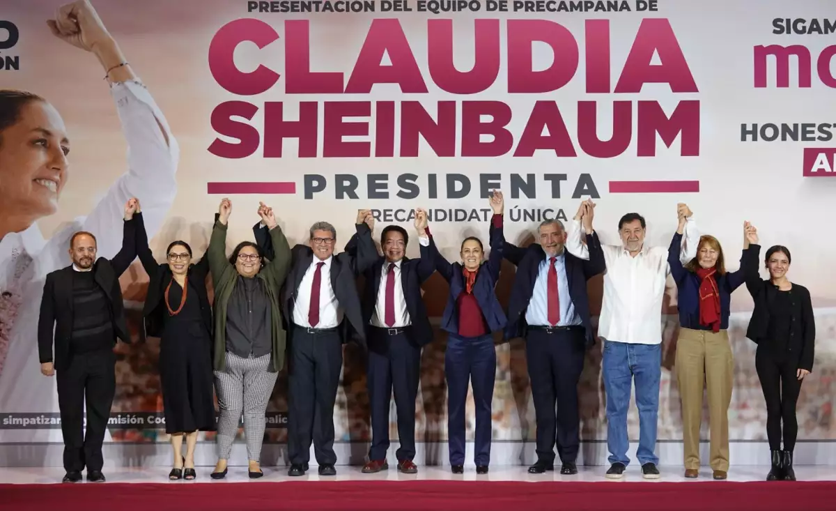 Claudia Sheinbaum presenta equipo de campaña para la presidencia de la república