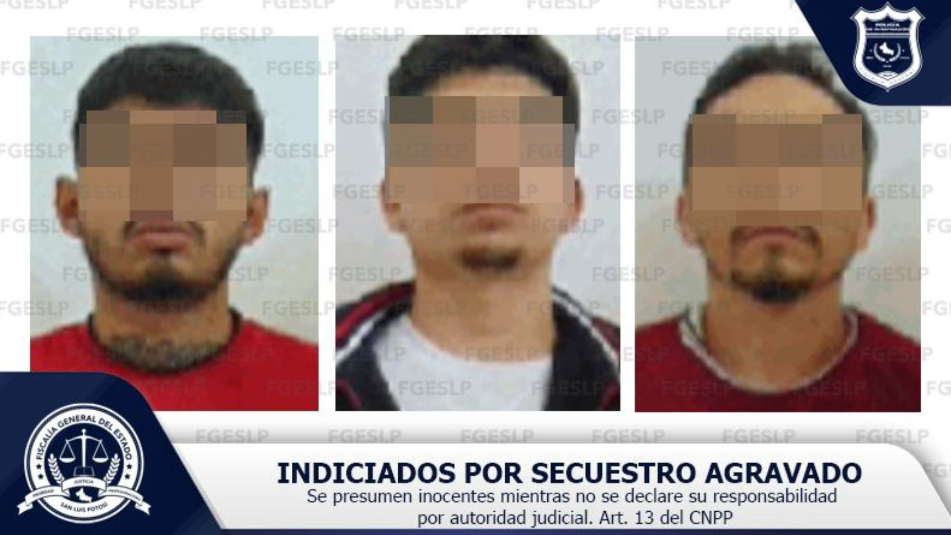 Aprehenden a tres sujetos que secuestraron a mujer y pedían un millón de pesos