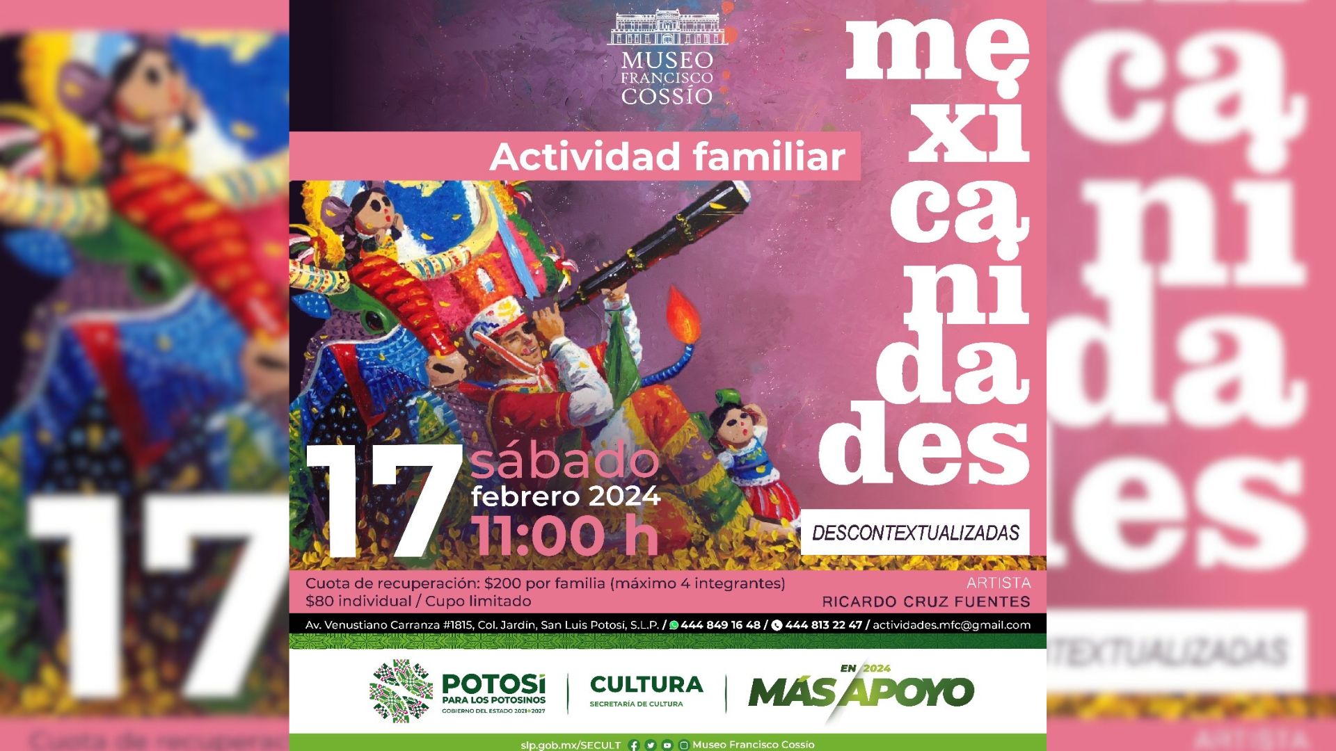 Actividad familiar en la exposición mexicanidades descontextualizadas