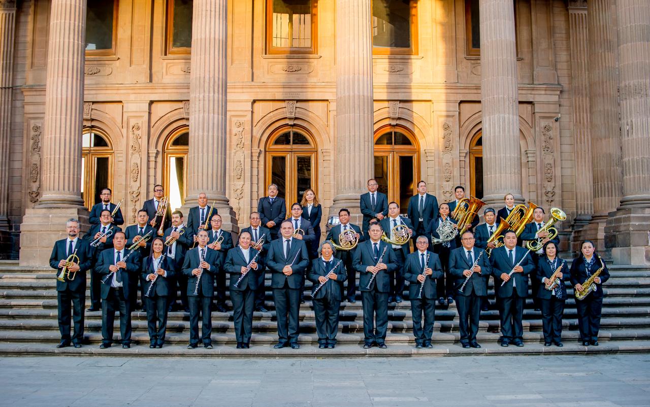 BANDA DE MÚSICA DE GOBIERNO DEL ESTADO EN LA CELEBRACIÓN DE ANIVERSARIO DE LA IGLESIA DE LA SANTA CRUZ