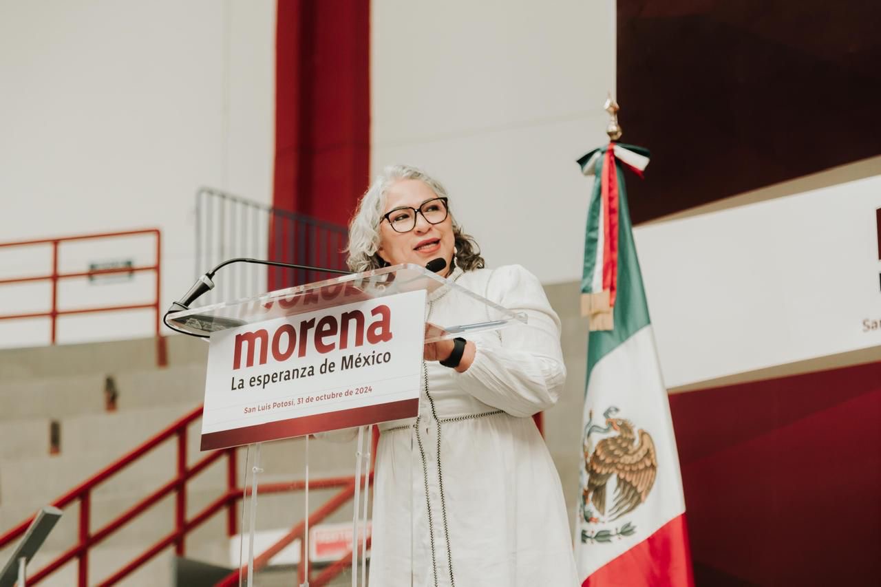 RITA OZALIA RODRÍGUEZ, PRESIDENTA DE MORENA EN SAN LUIS POTOSÍ RESPALDA POSTURA DE LA PRESIDENTA CLAUDIA SHEINBAUM, ANTE AMENAZAS DE AUMENTO DE ARANCELES DESDE EU