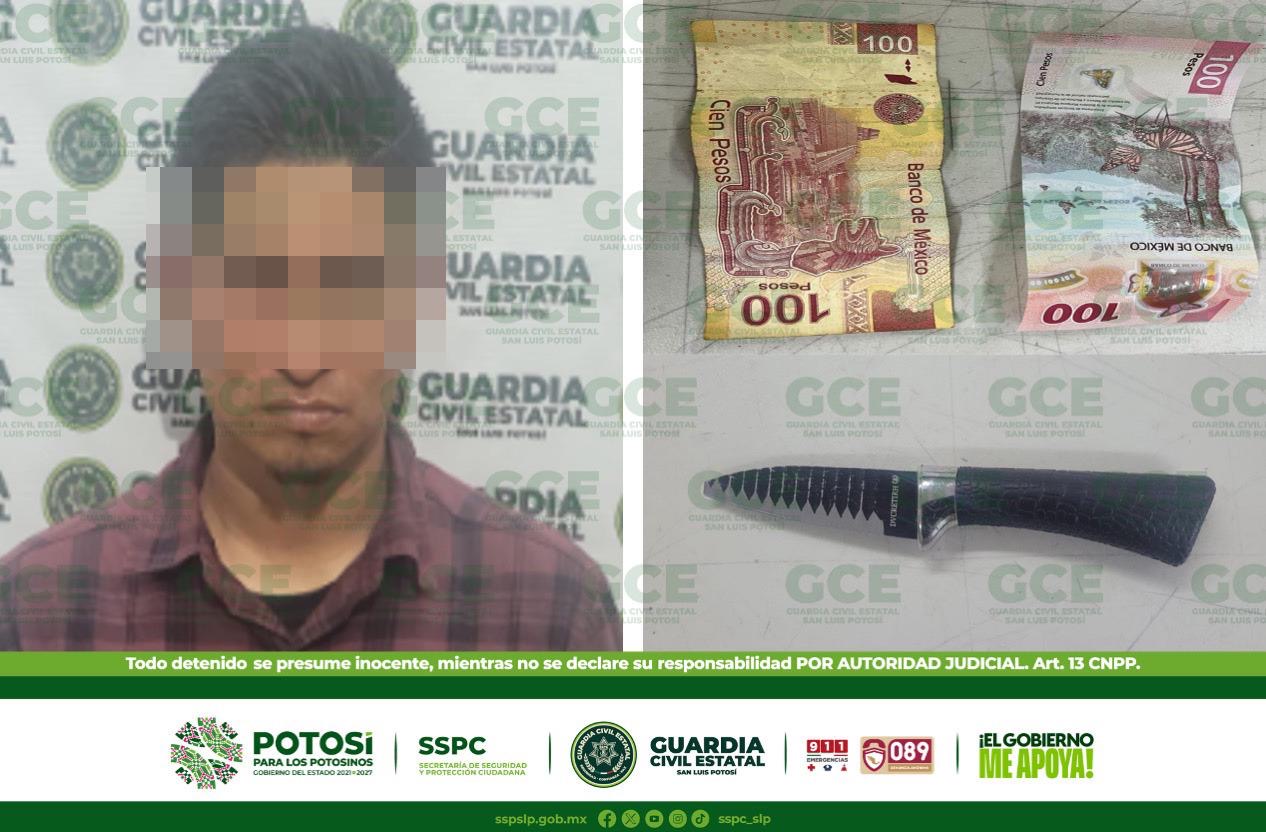 SEGUIMIENTO DE CÁMARAS DE C5i2 DERIVA EN LA CAPTURA DE PRESUNTO LADRÓN QUE DESPOJÓ DE SUS PERTENENCIAS A UNA MUJER