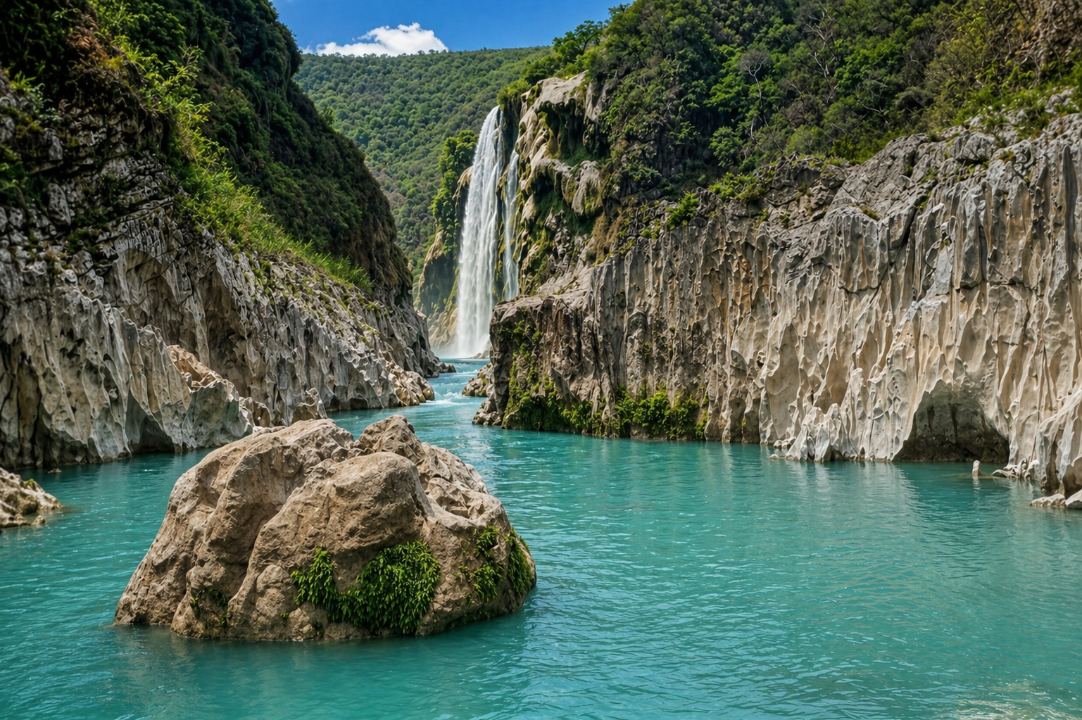 CONAGUA GARANTIZA CONDICIONES PARA LA OPERACIÓN TURÍSTICA DE LA CASCADA DE TAMUL